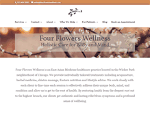 Tablet Screenshot of fourflowerswellness.com